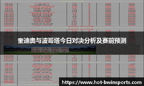 奎迪奥与波哥塔今日对决分析及赛前预测